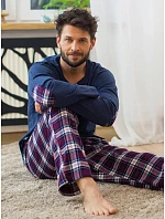 Pyžamo Key MNS 410 B26 s dlhými rukávmi 3XL–4XL Pyžamo Key MNS 410 B26 s dlhými rukávmi 3XL–4XL