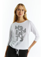 Monnari Tričká Dámske tričko s nápisom White