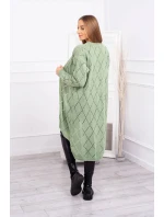 Sveter s geometrickým vzorom tmavo mätový Sveter s geometrickým vzorom tmavo mätový