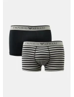 Pánske boxerky 2Pack 111210 4R542 Black/Stripe - Emporio Armani