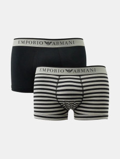 Pánske boxerky 2Pack 111210 4R542 Black/Stripe - Emporio Armani