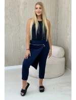 Punto Milano Zimné nohavice s ozdobným zipsom námornícka modrá Punto Milano Zimné nohavice s ozdobným zipsom námornícka modrá