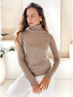 Dámsky sveter s rolákom VANORIA beige FashionStreet MY2489