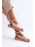 Wygodne Sandały Damskie Na Platformie Różowe Rubie