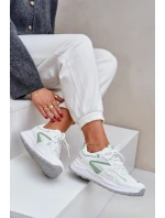 Buty Sportowe Damskie Big Star NN274A095 HI-POLY SYSTEM Biało-Zielone