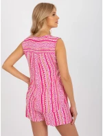 Blúzka D73771R11115A biela a ružová