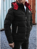 Pánska prešívaná zimná bunda s kapucňou čierna FashionStreet TX4930