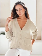 Dámsky kardigán SORELIE beige FashionStreet MY2511 Dámsky kardigán SORELIE beige FashionStreet MY2511
