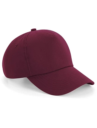 Beechfield B 25 5-panelová čiapka s kšiltom „Authentic“ 53.0025 bordová Beechfield B 25 5-panelová čiapka s kšiltom „Authentic“ 53.0025 bordová
