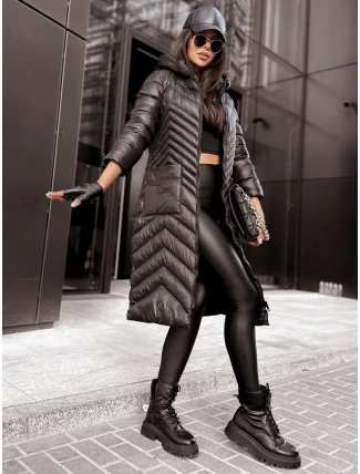 Dámska prešívaná bunda RUNWAY FLAIR black FashionStreet TY3889z