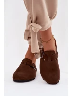 Dámské žabky Chodaki s přezkou Čokoládové Delirisse