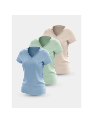 Dámske tričko (SET 3 tričiek) 4F 4FWSS25TTSHF3098-90S