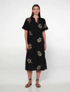 Vamp - Vyšívané šaty s krátkymi rukávmi 20457 - Vamp