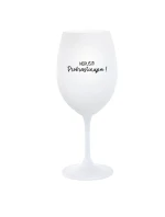 NERUŠIŤ! PROKRASTINUJEM! - biely pohár na víno 350 ml