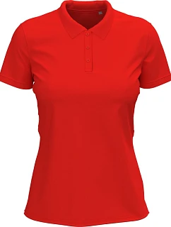 Stedman Stretch Polo Women Dámske elastické polo tričko z hrubej bavlny 05.9740 šarlátovo červené