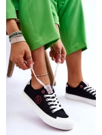 Damskie Materiałowe Tenisówki Cross Jeans LL2R4044 Czarne