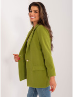 Olivovo zelená dámska bunda s podšívkou