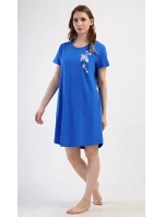 Dámske domáce šaty s krátkymi rukávmi Kvety