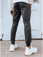 Pánske tmavosivé tepláky FashionStreet UX4279