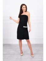 Šaty bez ramienok čierne