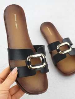 Dámske žabky s ornamentom čierne Sergio Leone SK077H