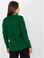 Dámsky sveter LC SW 8035 tmavo zelený