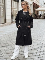 FashionStreet čierny dvojradový kabát TY5354