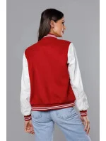 Dámska tmavočervená bunda bomber (16M9067-270)