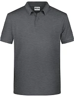 Daiber 8010 Pánske polo tričko z bio bavlny 02.8010 black heather Daiber 8010 Pánske polo tričko z bio bavlny 02.8010 black heather