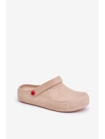 Damskie Lekkie Klapki Big Star II275012 Beżowe Damskie Lekkie Klapki Big Star II275012 Beżowe