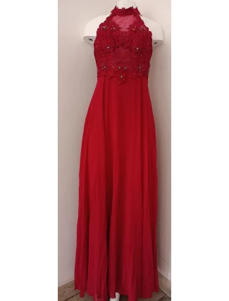 Dámske plesové šaty dlhé bordové - EVA a LOLA