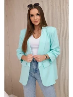 Bunda s klopami elegantná mätová