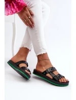 Klapki Damskie Na Płaskiej Podeszwie ZAXY LL285073 Czarne