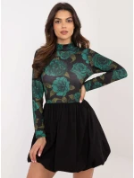 Šaty DHJ SK 19959.35 čierno-zelené
