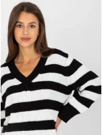 Dámsky sveter LC SW 8030 biely a čierny