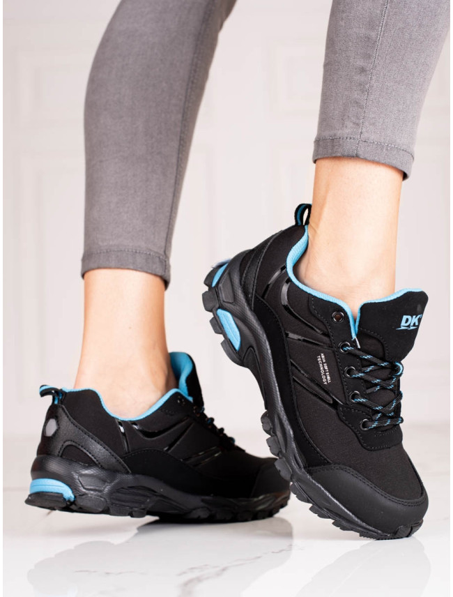 Klasické trekingové topánky čierne dámske bez podpätku