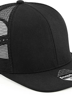 Beechfield B 664 6-panelová čiapka s kšiltom „Original Trucker“ 53.0664 čierna/čierna