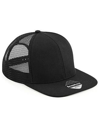 Beechfield B 664 6-panelová čiapka s kšiltom „Original Trucker“ 53.0664 čierna/čierna