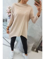 Mikina s potlačou bicykla béžová