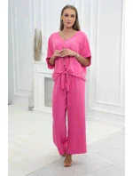 Súprava blúzky a nohavíc ružovej farby
