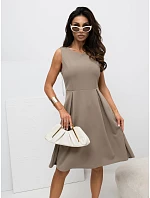 Dámske šaty MI SK A5433.96 dark beige - FPrice Dámske šaty MI SK A5433.96 dark beige - FPrice