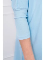 Oversize blúzka v modrej farbe