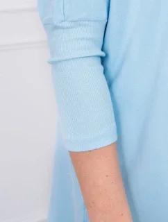 Oversize blúzka v modrej farbe