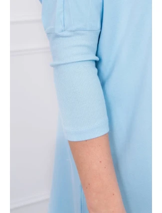 Oversize blúzka v modrej farbe