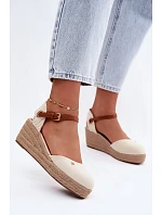 Dámske espadrilky na platforme Wrangler 20261087-99Q Beige