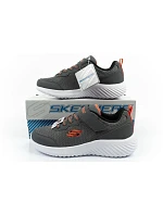Detská športová obuv Skechers Bounder na suchý zips, ľahká, módna, sivá Detská športová obuv Skechers Bounder na suchý zips, ľahká, módna, sivá