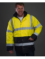 Yoko HVP 302 Hi-Vis Parka 79.P302, žltá/námornícka modrá Yoko HVP 302 Hi-Vis Parka 79.P302, žltá/námornícka modrá