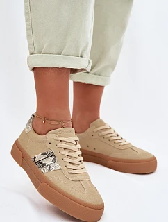 Dámske tenisky z hadej kože Big Star TT274298 Beige