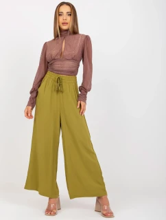 Nohavice D73761M62237A olivovo zelená