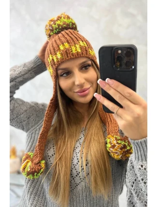 Dámska ušianka Nadia K321 camel